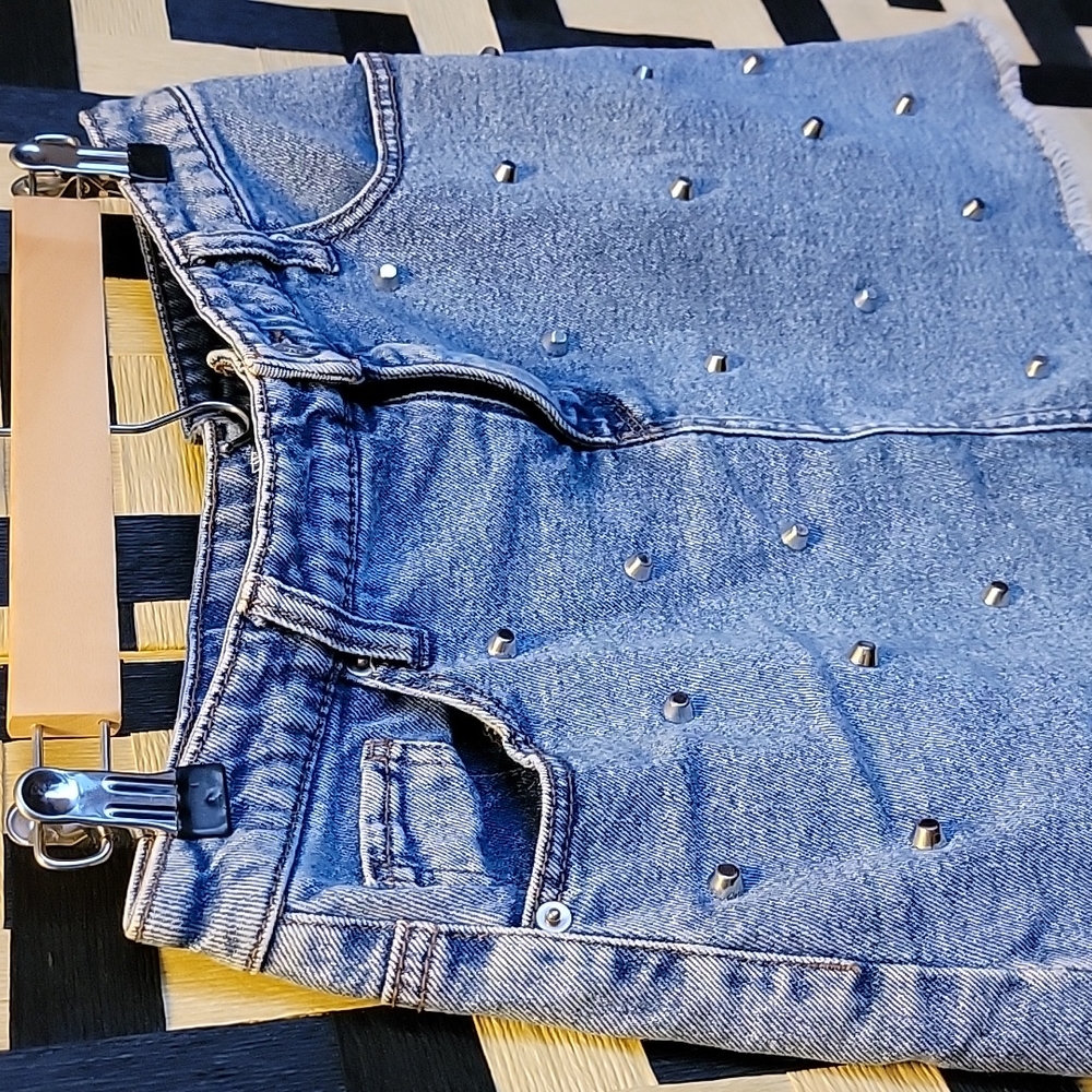 Wild Fable Studded Denim Skirt - Picture 1 of 8